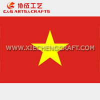 C&S Vietnam Flag Printed Polyester